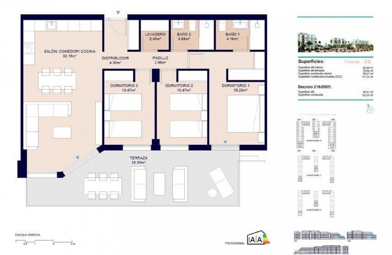 New Build - Apartment / flat - Almerimar - 1ª Linea De Playa