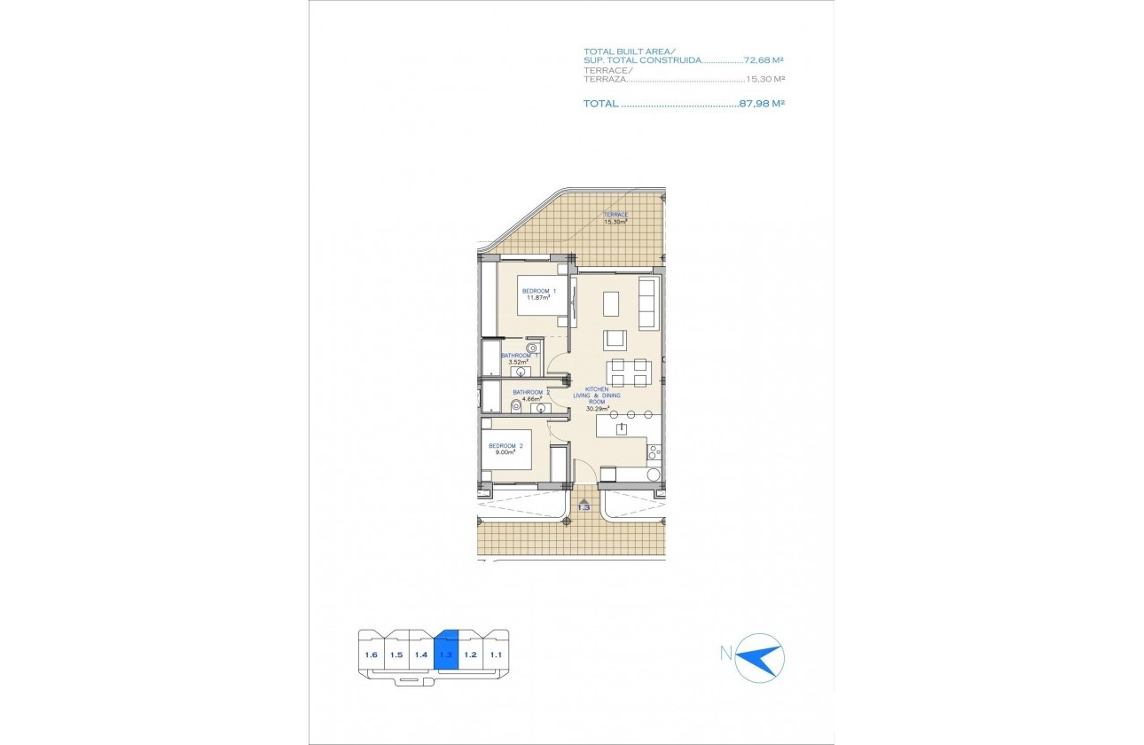 New Build - Apartment / flat - Los Alcázares - Serena Golf