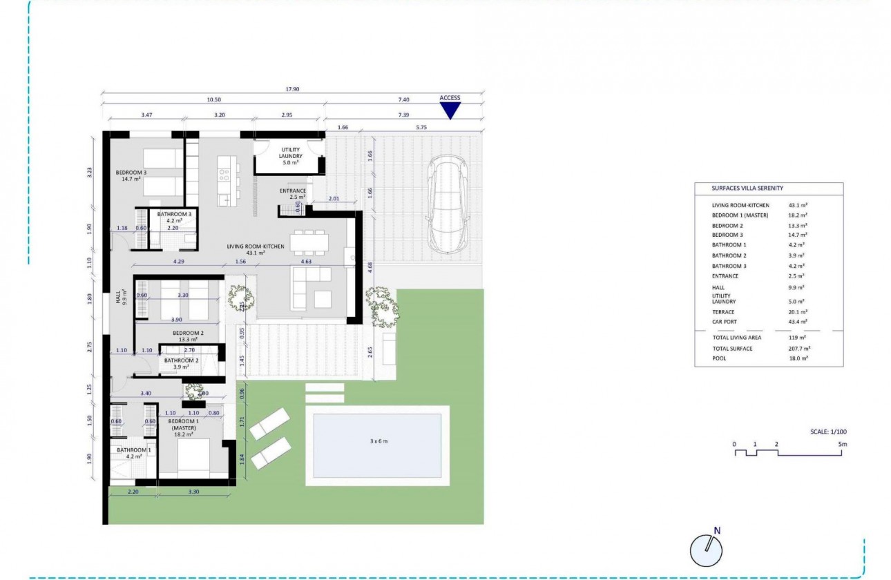 Nouvelle construction - Villa - BAÑOS Y MENDIGO - Altaona Golf