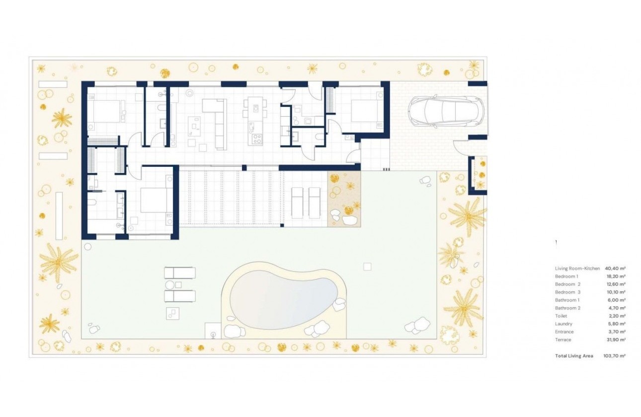 Nouvelle construction - Villa - BAÑOS Y MENDIGO - Altaona Golf