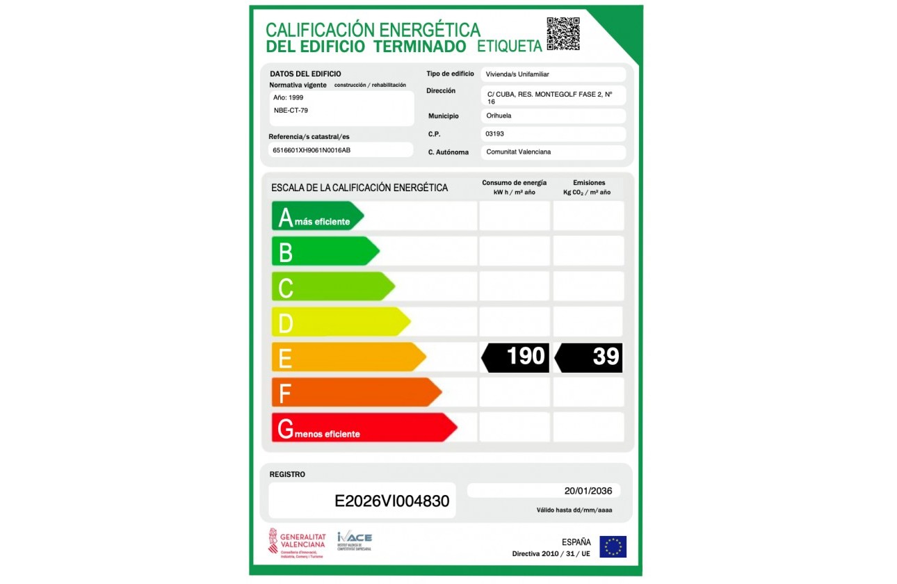 Revente - Single Family Home - Orihuela Costa - Las Filipinas