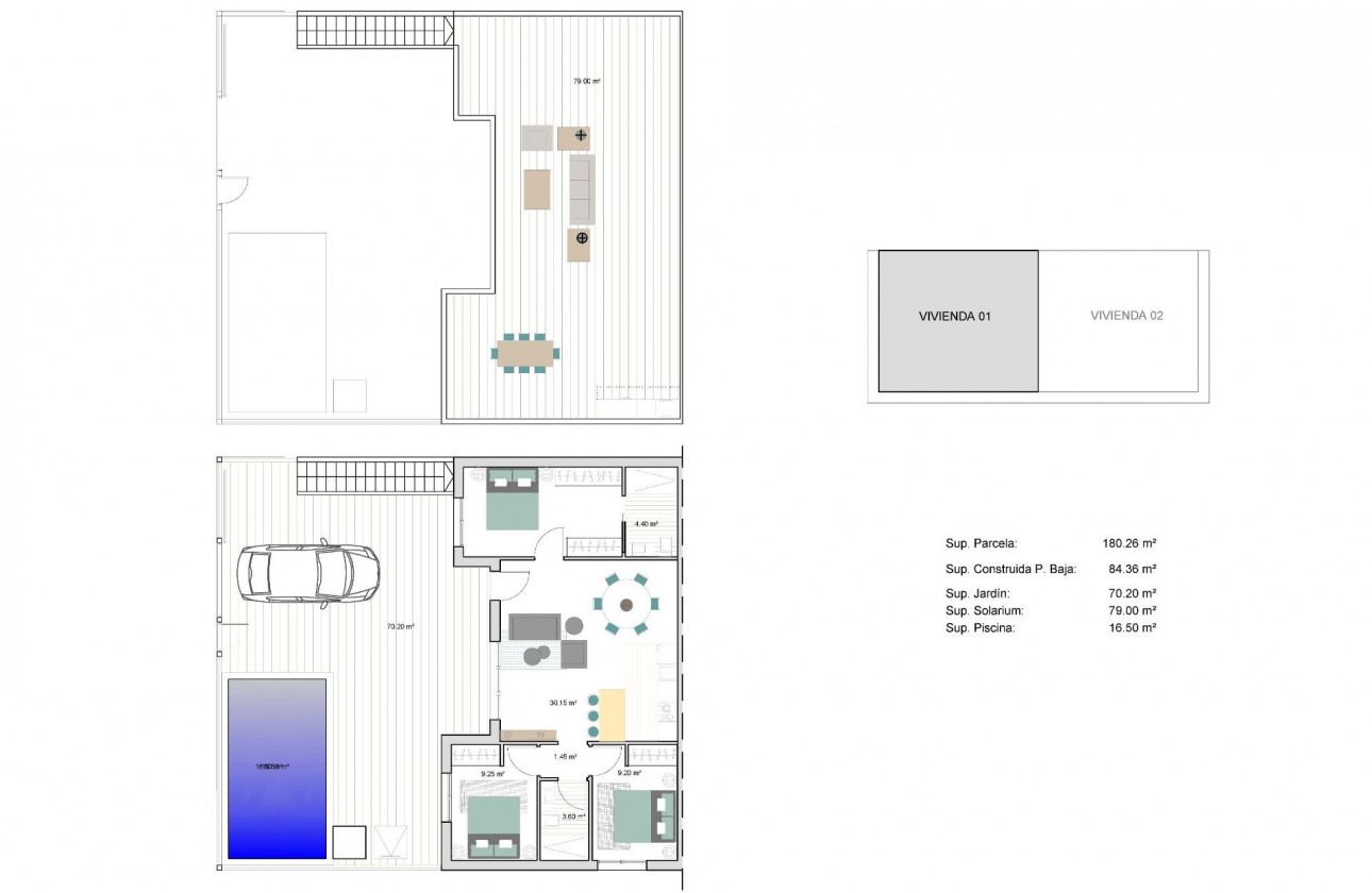 New Build - Quad House - Torre - Pacheco - pueblo