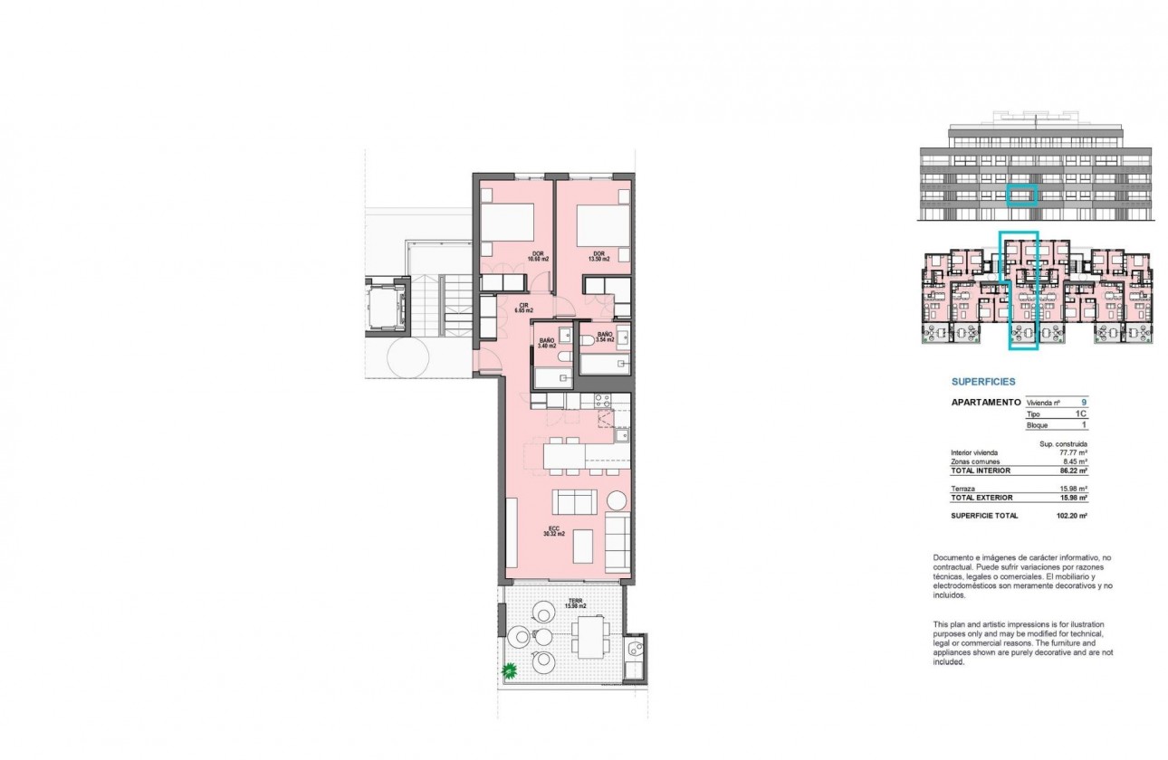 Nouvelle construction - Appartement - Torre - Pacheco - Santa Rosalia Lake And Life Resort
