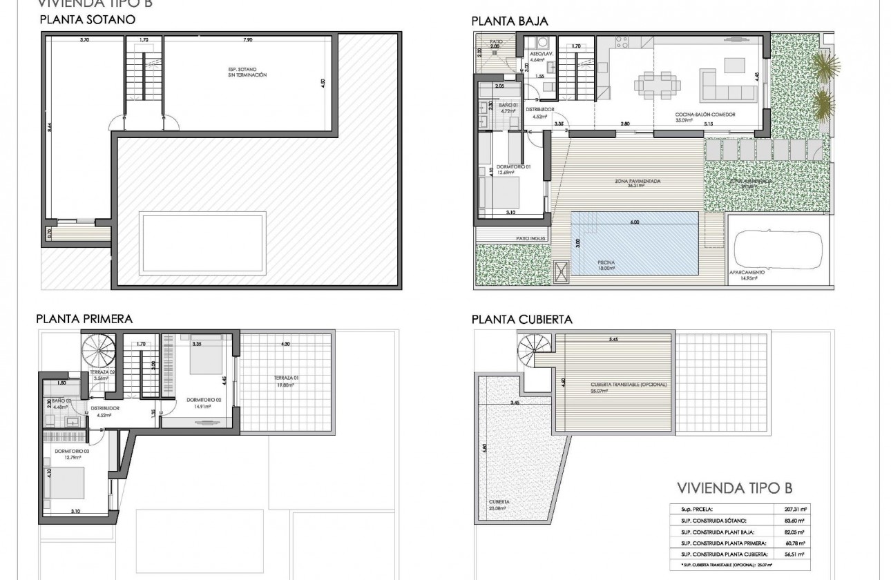 New Build - Quad House - Bigastro - Loma Alta
