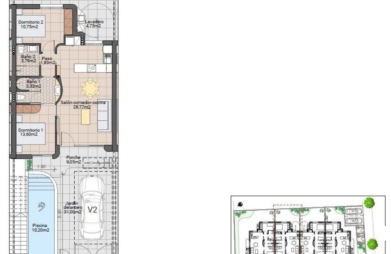 Nueva construcción  - Bungalow - Pilar de la Horadada - Zona Pueblo