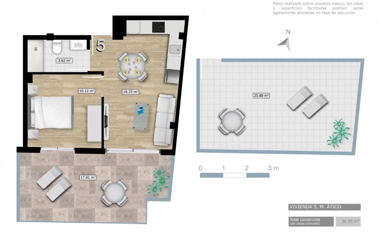 Nouvelle construction - Attique - Torrevieja - Centro