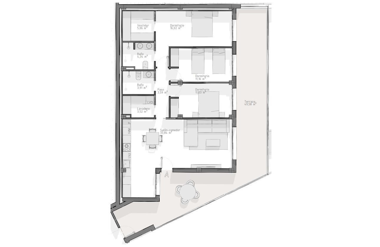 Nouvelle construction - Appartement - Águilas - Playa del Hornillo